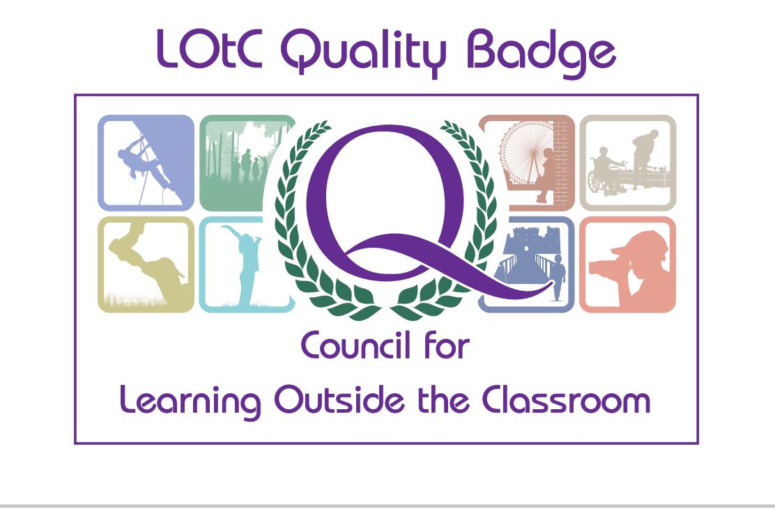 logo for LOtC badge showing a white background and a purple centre Q 