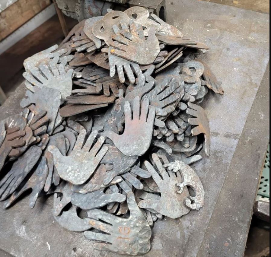 metal forged hand shapes