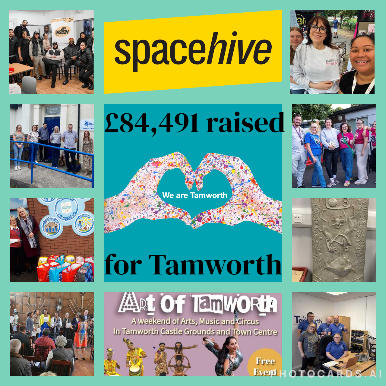 A collage of different images from different Spacehive groups